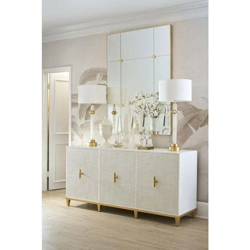 Jackie Alabaster Gold Leaf Design Table Lamp - LOOMLAN - Chelsea House - Table Lamps