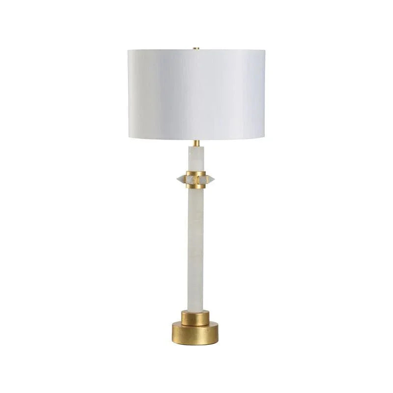 Jackie Alabaster Gold Leaf Design Table Lamp - LOOMLAN - Chelsea House - Table Lamps