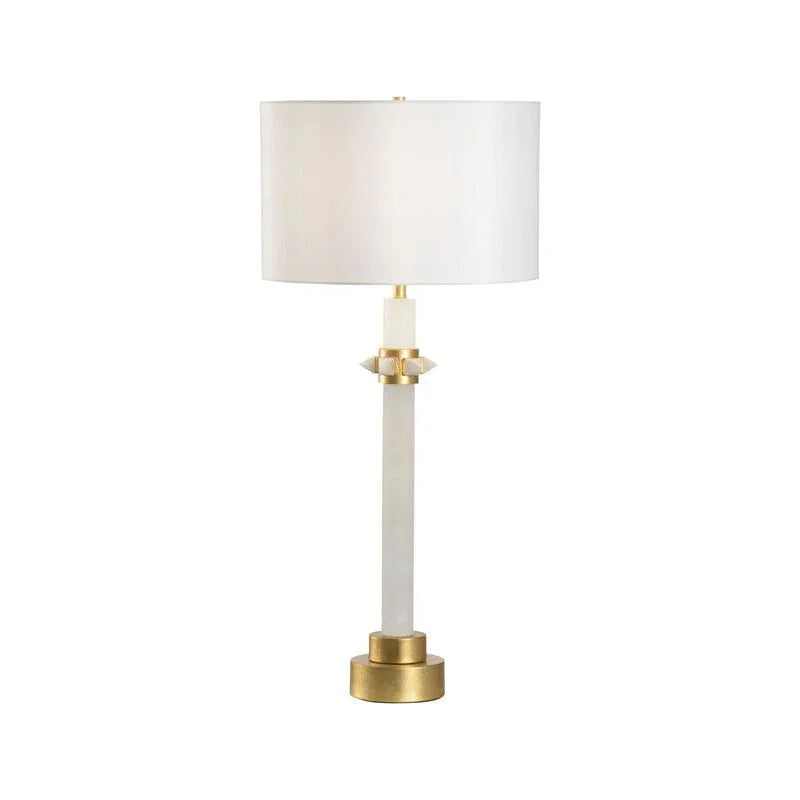 Jackie Alabaster Gold Leaf Design Table Lamp - LOOMLAN - Chelsea House - Table Lamps