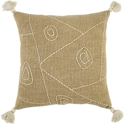 Jackie Hieroglyphics Khaki Pillow Insert - LOOMLAN - LOOMLAN - Throw Pillows