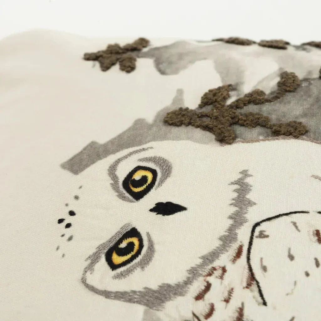 LOOMLAN Jade Owl Decorative Throw Pillow Down Insert