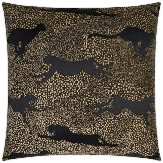 Jaglion Ebony Glam Black Tan Large Throw Pillow Insert - LOOMLAN - D.V. Kap - Throw Pillows