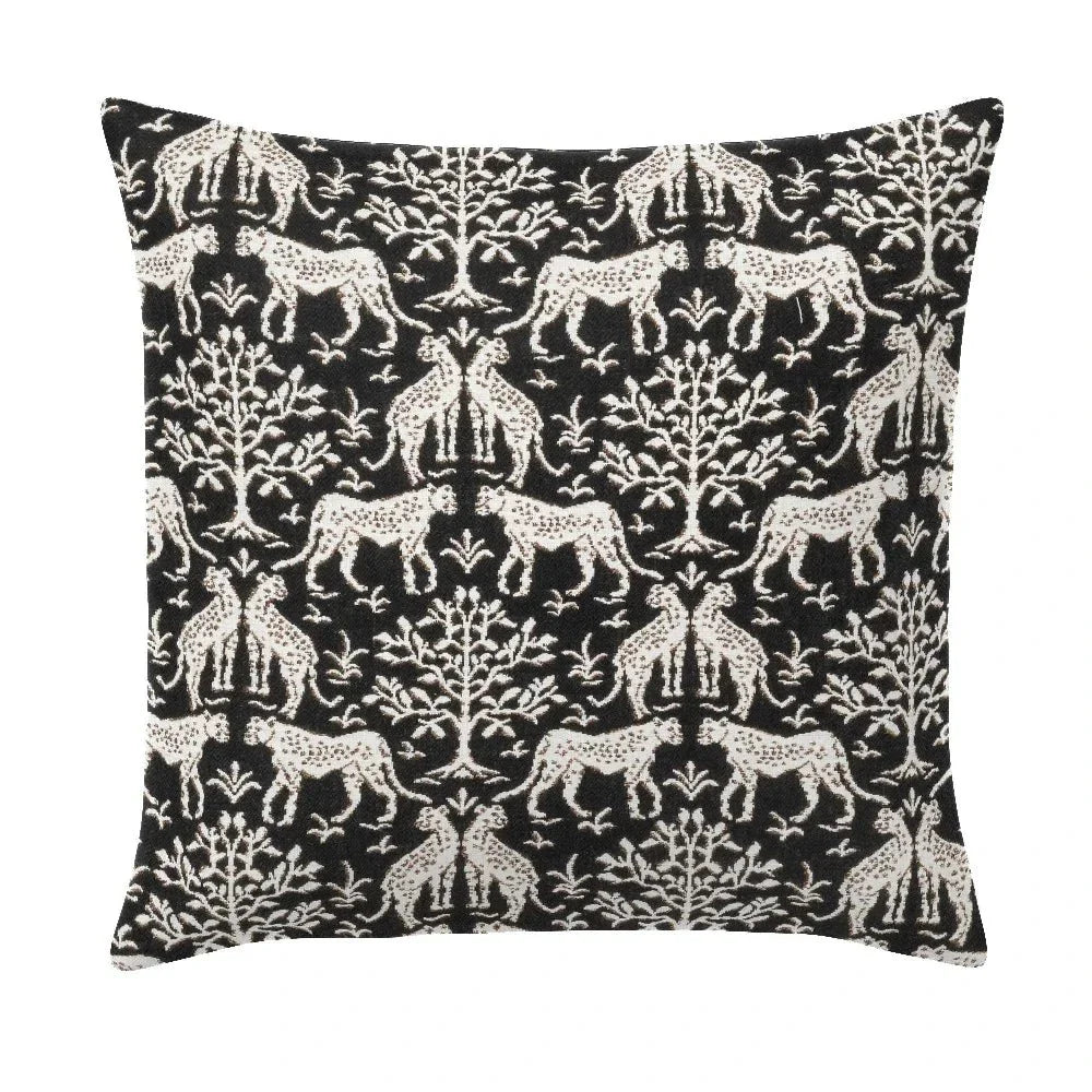 Jaipur Frame Onyx Handmade Outdoor Pillow-Outdoor Pillows-Earnest Collection-20" Square-LOOMLAN