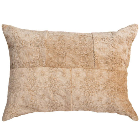 Jaquard Abstract Beige Lumbar Pillow - LOOMLAN - LOOMLAN - Throw Pillows