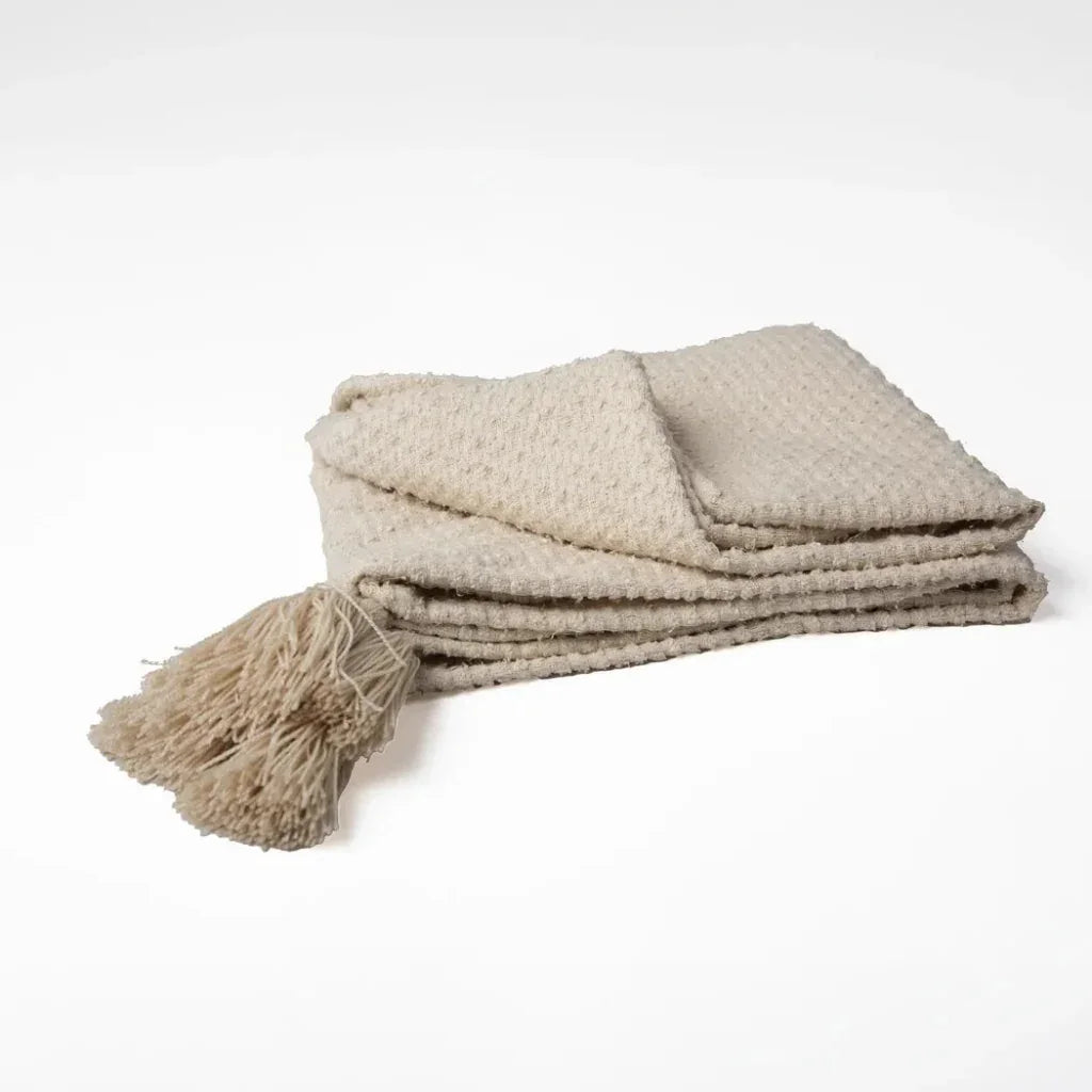 Jay Cream Outdoor Throw Blanket-Outdoor Blankets-LOOMLAN-LOOMLAN