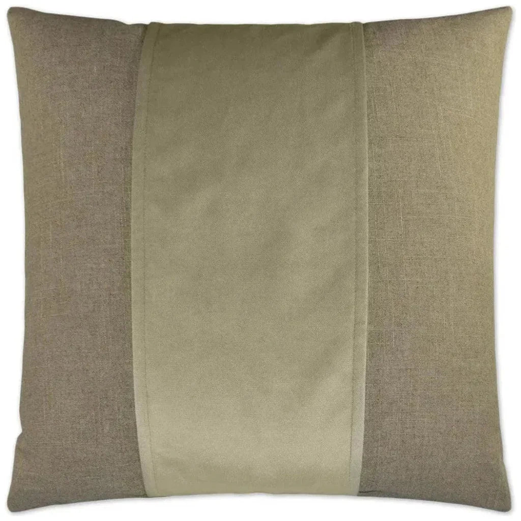 Jefferson Linen Band Taupe Large Throw Pillow Insert - LOOMLAN - D.V. Kap - Throw Pillows