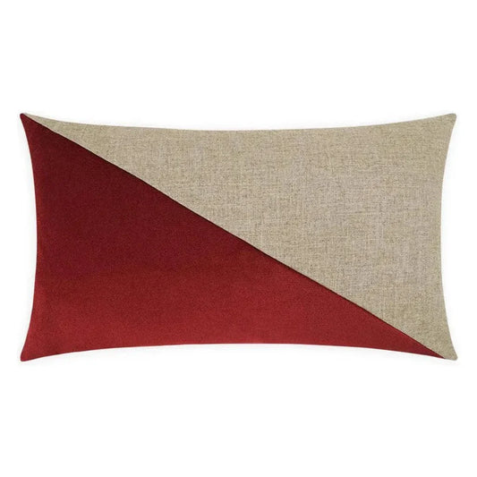 Jefferson Lumbar Sangria Red Throw Pillow Insert - LOOMLAN - D.V. Kap - Throw Pillows