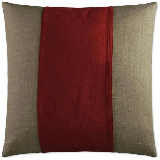 Jefferson Sangria Ribbon Red Large Throw Pillow Insert - LOOMLAN - D.V. Kap - Throw Pillows