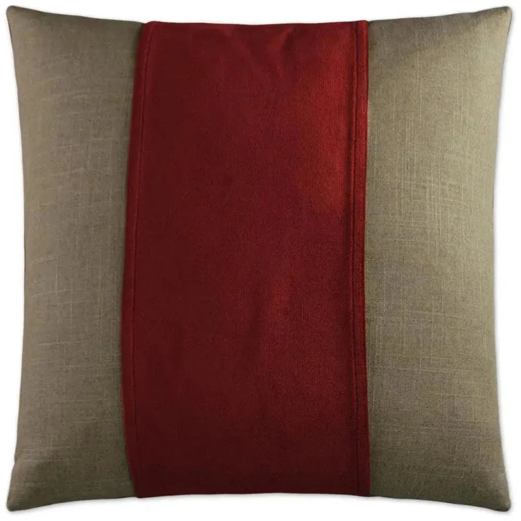 Jefferson Sangria Ribbon Red Large Throw Pillow Insert - LOOMLAN - D.V. Kap - Throw Pillows