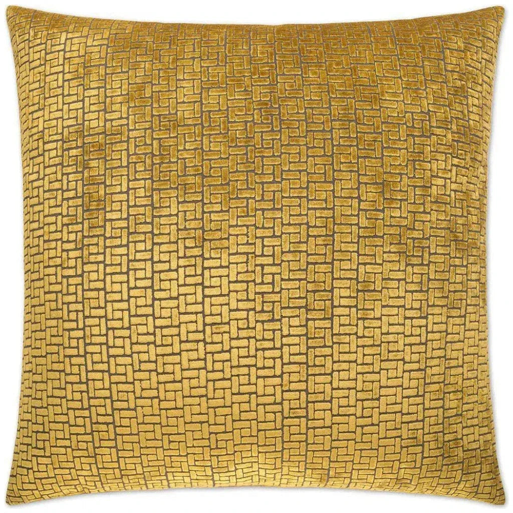 Jenga Gold Throw Pillow With Insert - LOOMLAN - D.V. Kap - Throw Pillows