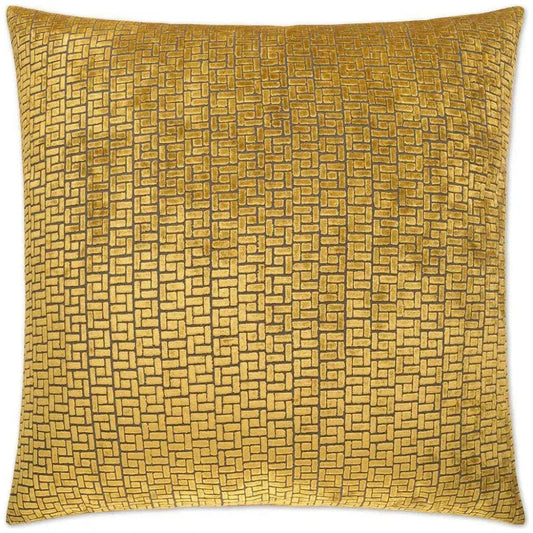 Jenga Gold Throw Pillow With Insert - LOOMLAN - D.V. Kap - Throw Pillows