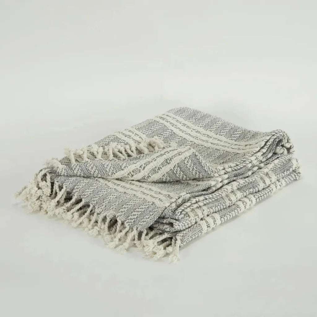 Jenny Handloomed Soft Cotton Throw Blanket - LOOMLAN - LOOMLAN - Throw Blankets