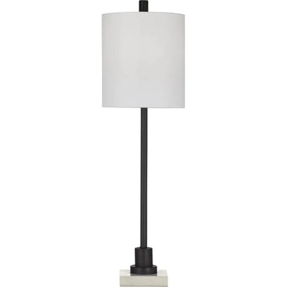 Jess White Marble and Metal Table Lamp - LOOMLAN - Table Lamps