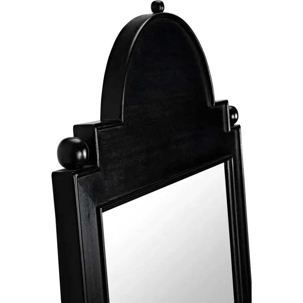 Jess Wood Black Vertical Mirror - LOOMLAN - Noir - Wall Mirrors