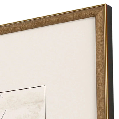 Jete Wood Frame Black Canvas Art 4PC