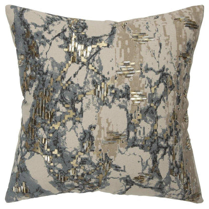 LOOMLAN Jimmy Gray & Gold Pillow With Insert