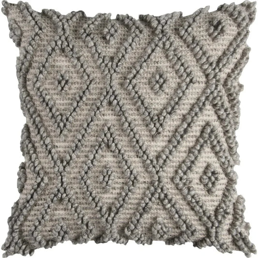 Jin Diamond Gray Throw Pillow Down Insert - LOOMLAN - LOOMLAN - Throw Pillows