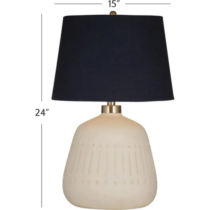 Journey White Ceramic Table Lamp - LOOMLAN - Bassett Mirror - Table Lamps