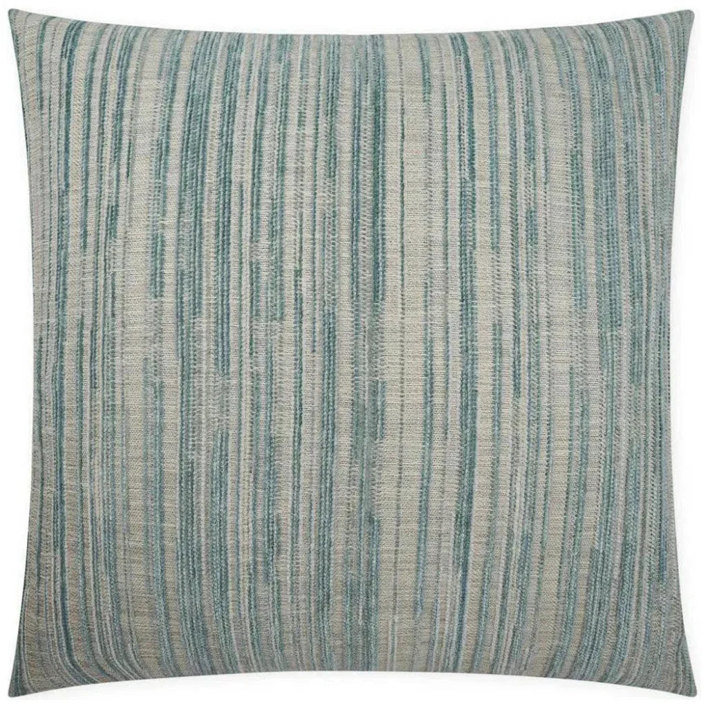 Julep Mist Stripes Teal Large Throw Pillow Insert - LOOMLAN - D.V. Kap - Throw Pillows
