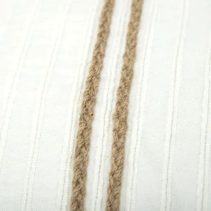 Jute White Throw Pillow With Down Insert - LOOMLAN - LOOMLAN - Throw Pillows