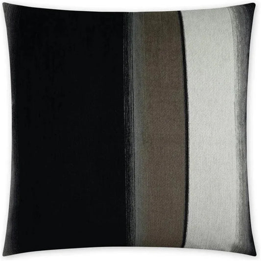 Kamara Ebony Abstract Black Large Throw Pillow Insert - LOOMLAN - D.V. Kap - Throw Pillows