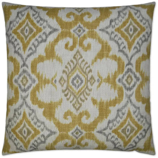 Kantha Yellow Throw Pillow With Insert - LOOMLAN - D.V. Kap - Throw Pillows