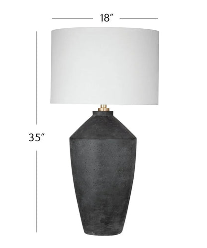 Kaycee White Drum Shade Table Lamp - LOOMLAN - Bassett Mirror - Table Lamps