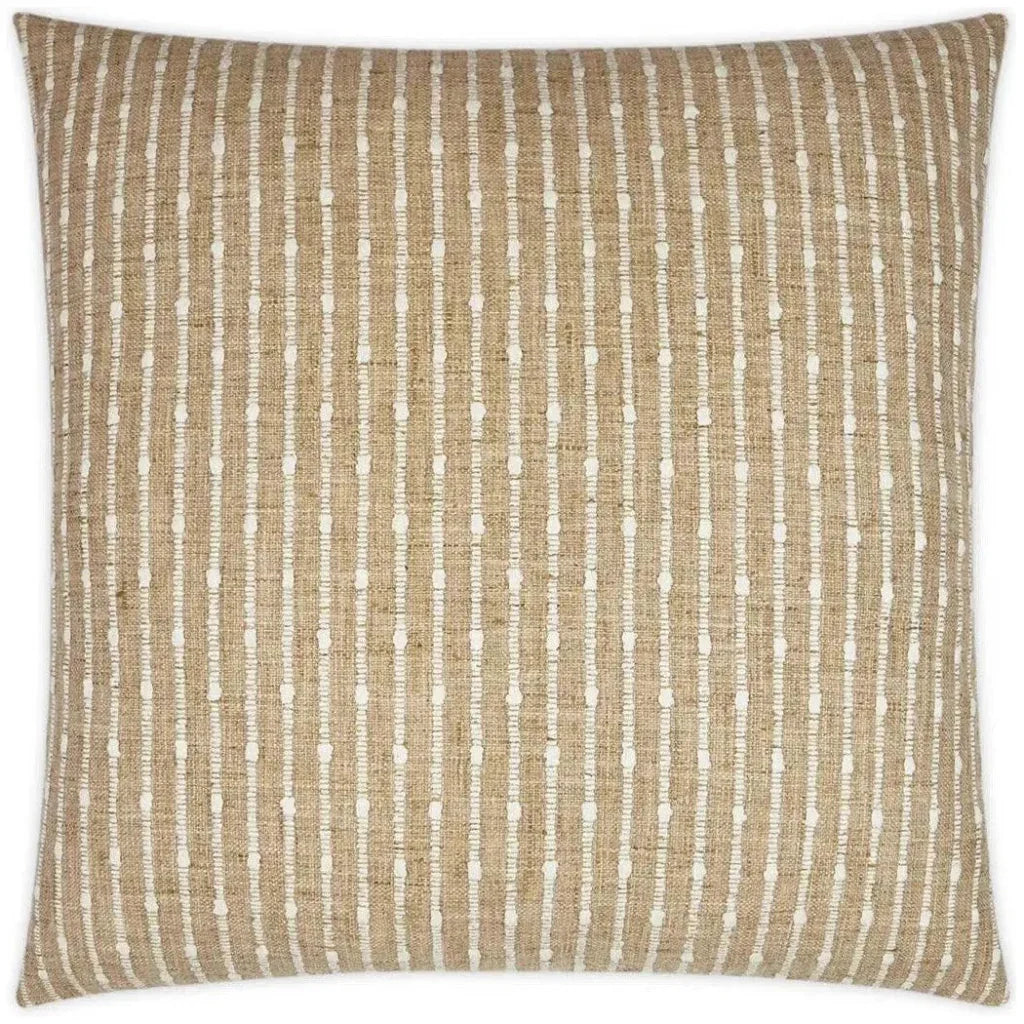 Kemp Harvest Stripes Tan Large Throw Pillow Insert - LOOMLAN - D.V. Kap - Throw Pillows