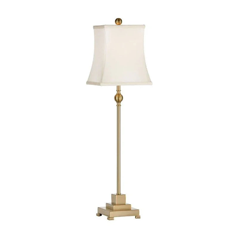 Kensington Buffet Square Cream Shade Table Lamp - LOOMLAN - Chelsea House - Table Lamps