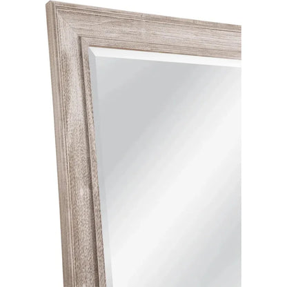 Kibbe Wood Brown Vertical Floor Mirror-Floor Mirrors-Bassett Mirror-LOOMLAN