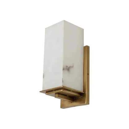 SUNPAN Kinu Sconce Alabaster & Antique Brass