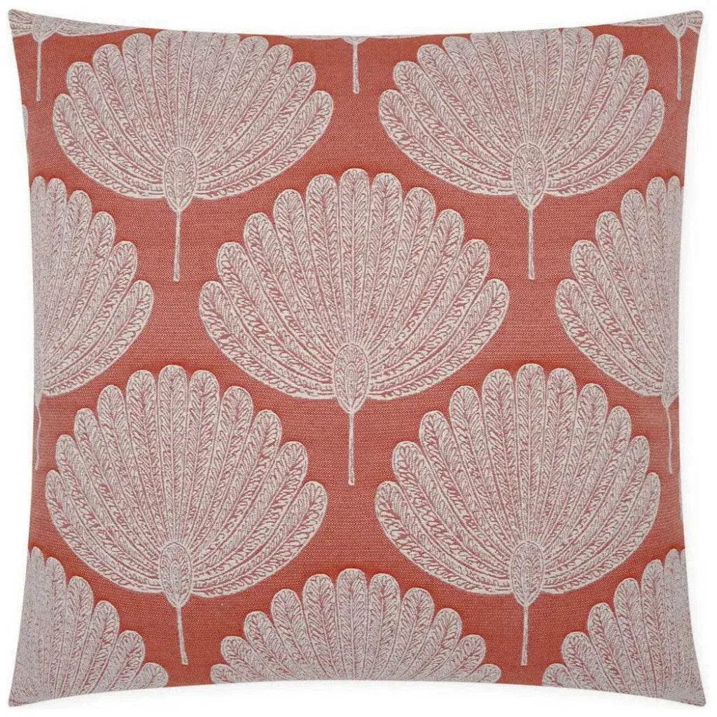 Kita Coral Floral Coral Large Throw Pillow Insert - LOOMLAN - D.V. Kap - Throw Pillows