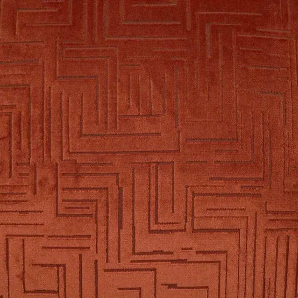 Klint Henna Geometric Copper Large Throw Pillow Insert - LOOMLAN - D.V. Kap - Throw Pillows