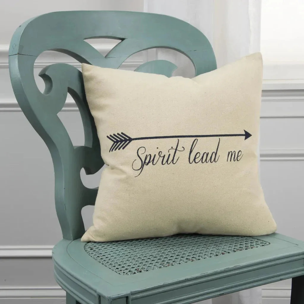 LOOMLAN Knife Edge Faith Square Throw Pillow Cover With Insert