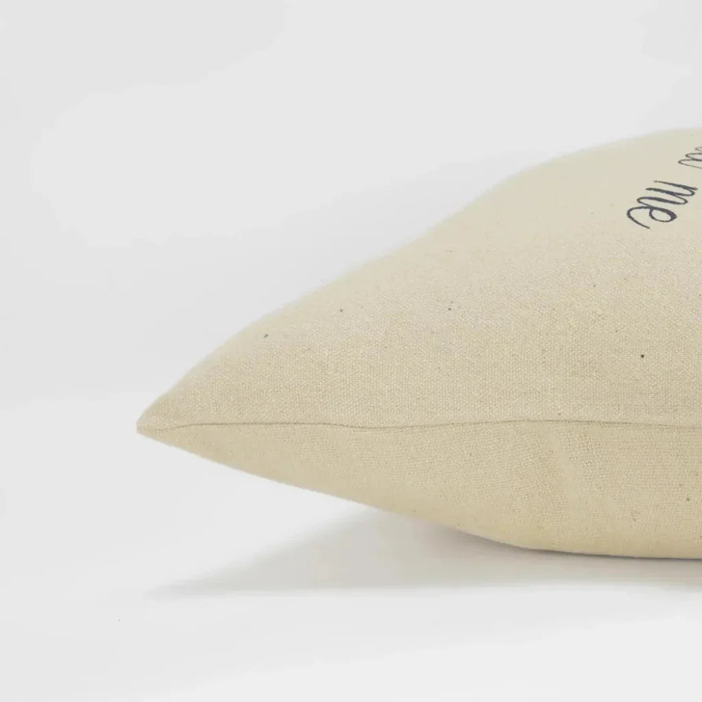 LOOMLAN Knife Edge Faith Square Throw Pillow Cover With Insert