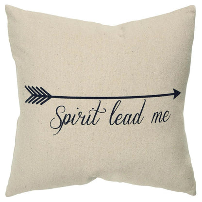 LOOMLAN Knife Edge Faith Square Throw Pillow Cover With Insert