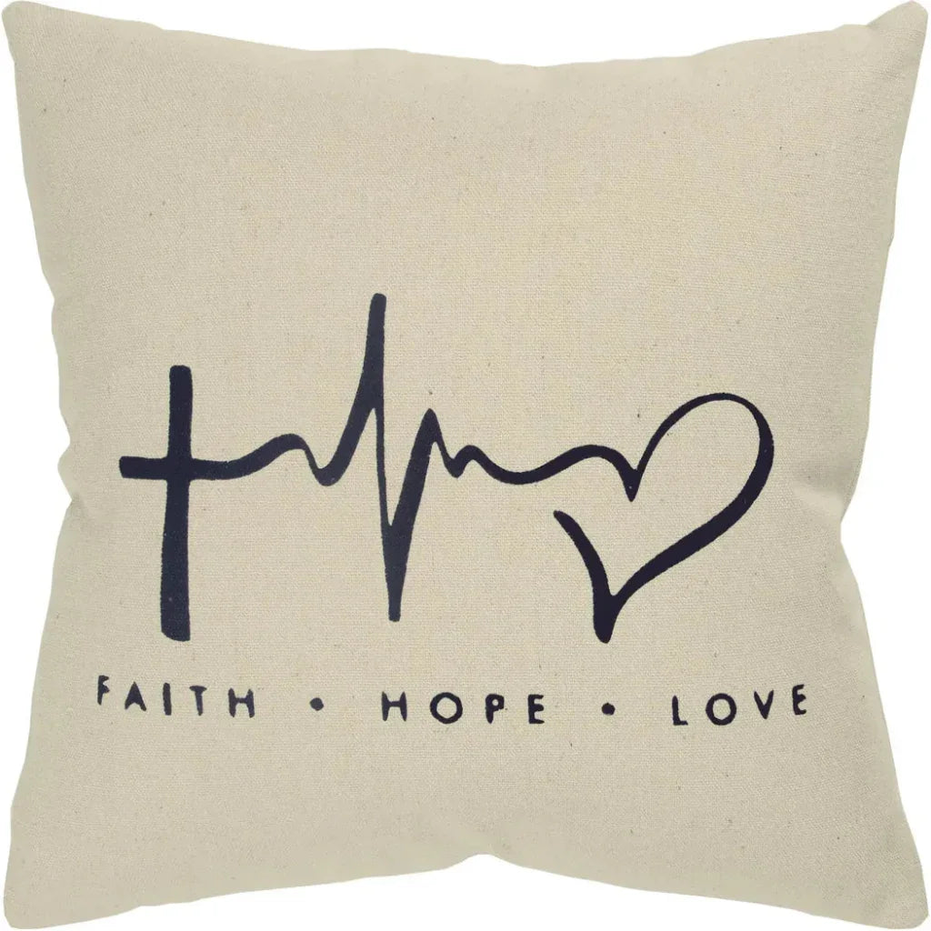 LOOMLAN Knife Edge Sentiment Inked Brown Pillow With Insert