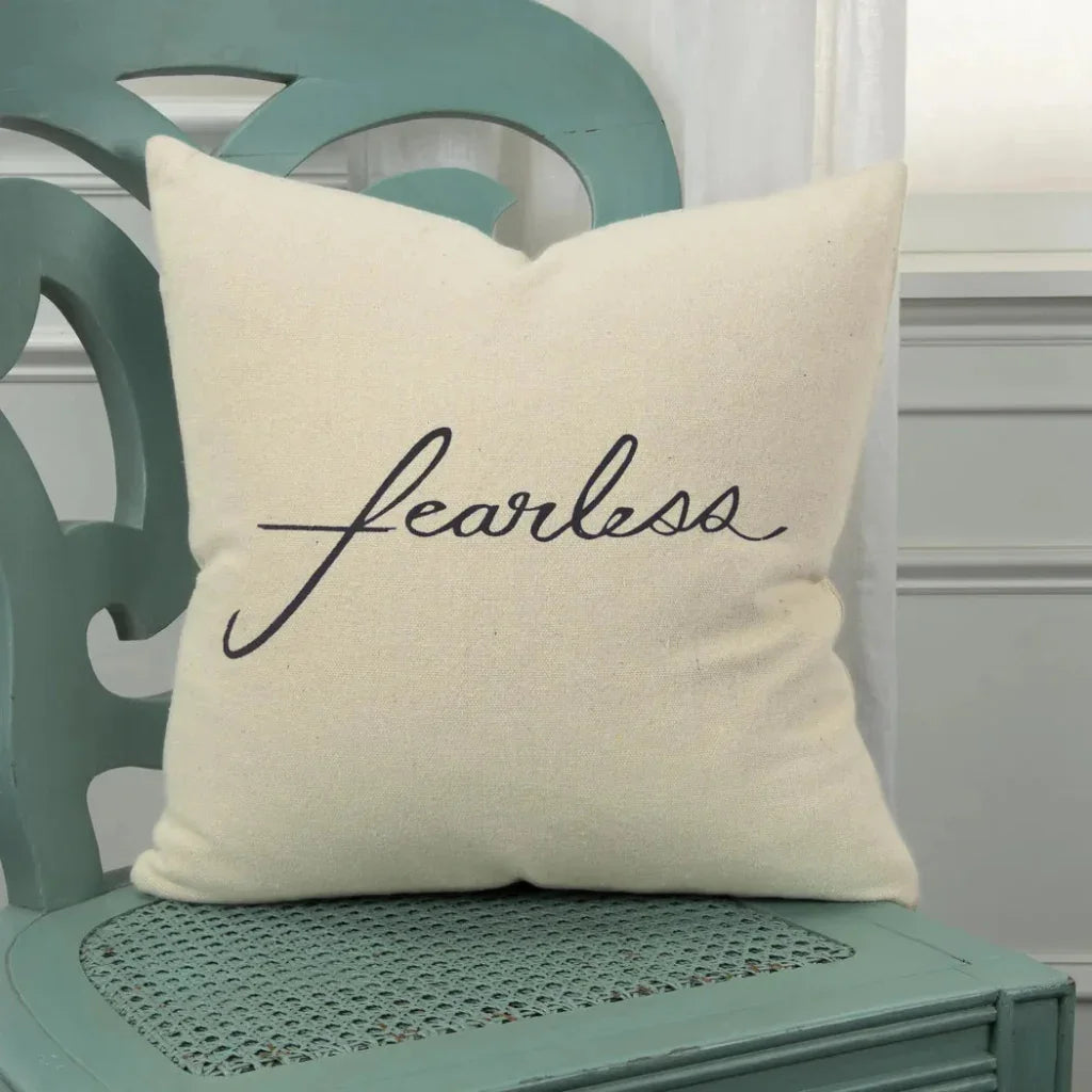 LOOMLAN Knife Edge Sentiment Square Throw Pillow Cover With Insert