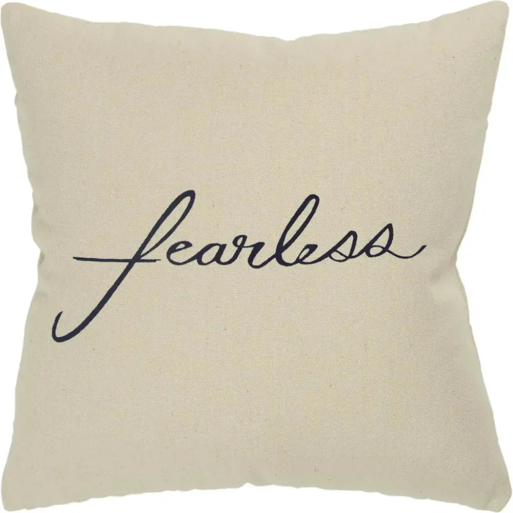 LOOMLAN Knife Edge Sentiment Square Throw Pillow Cover With Insert