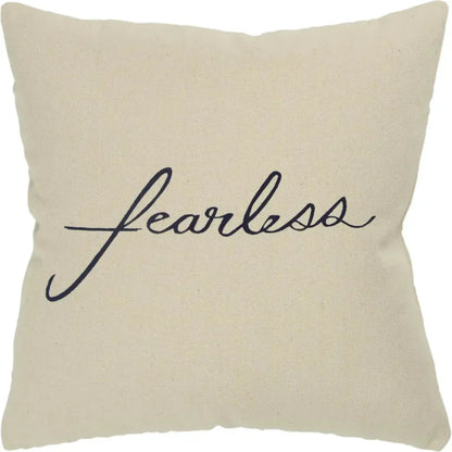 LOOMLAN Knife Edge Sentiment Square Throw Pillow Cover With Insert