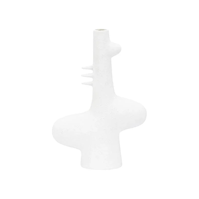 Kona White Glazed Ceramic Vase - LOOMLAN - Wildwood - Vases & Jars