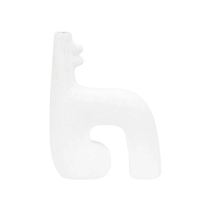 Kona White Glazed Ceramic Vase - LOOMLAN - Wildwood - Vases & Jars