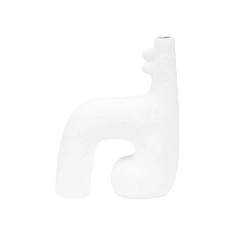 Kona White Glazed Ceramic Vase - LOOMLAN - Wildwood - Vases & Jars