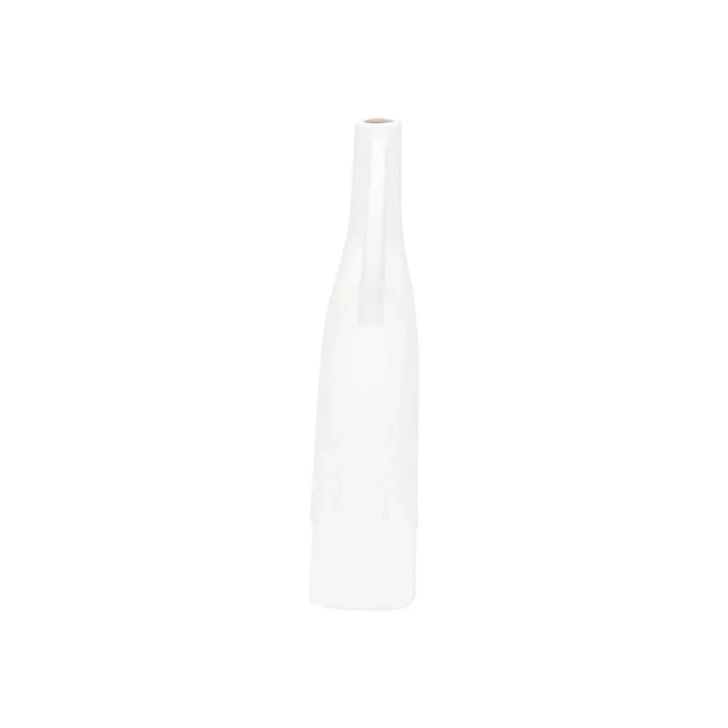 Kona White Glazed Ceramic Vase - LOOMLAN - Wildwood - Vases & Jars
