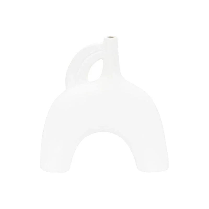 Kona White Glazed Ceramic Vase - LOOMLAN - Wildwood - Vases & Jars