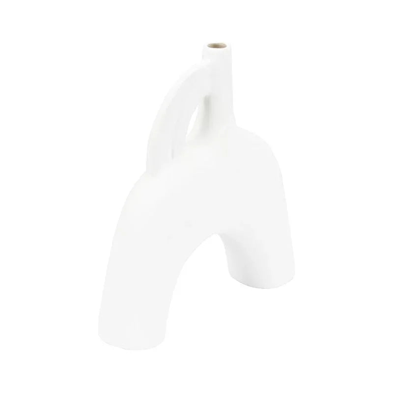 Kona White Glazed Ceramic Vase - LOOMLAN - Wildwood - Vases & Jars