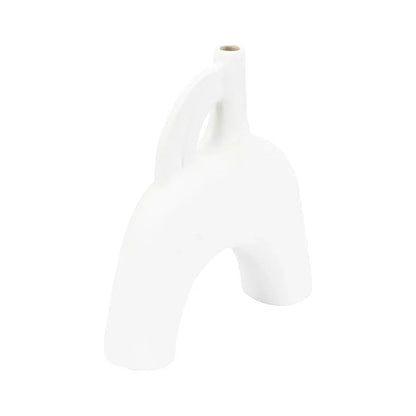 Kona White Glazed Ceramic Vase - LOOMLAN - Wildwood - Vases & Jars