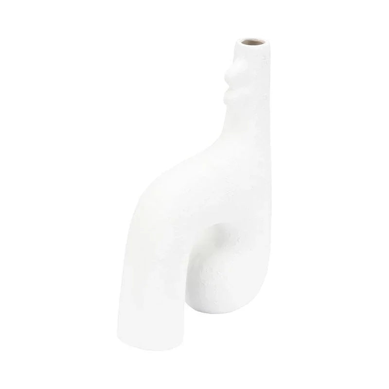 Kona White Glazed Ceramic Vase - LOOMLAN - Wildwood - Vases & Jars