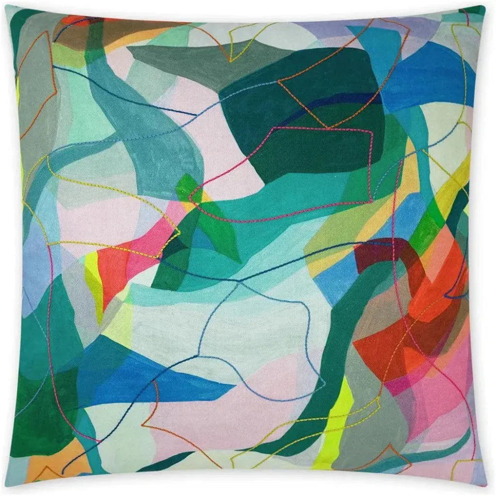 Koones Abstract Green Large Throw Pillow Insert - LOOMLAN - D.V. Kap - Throw Pillows