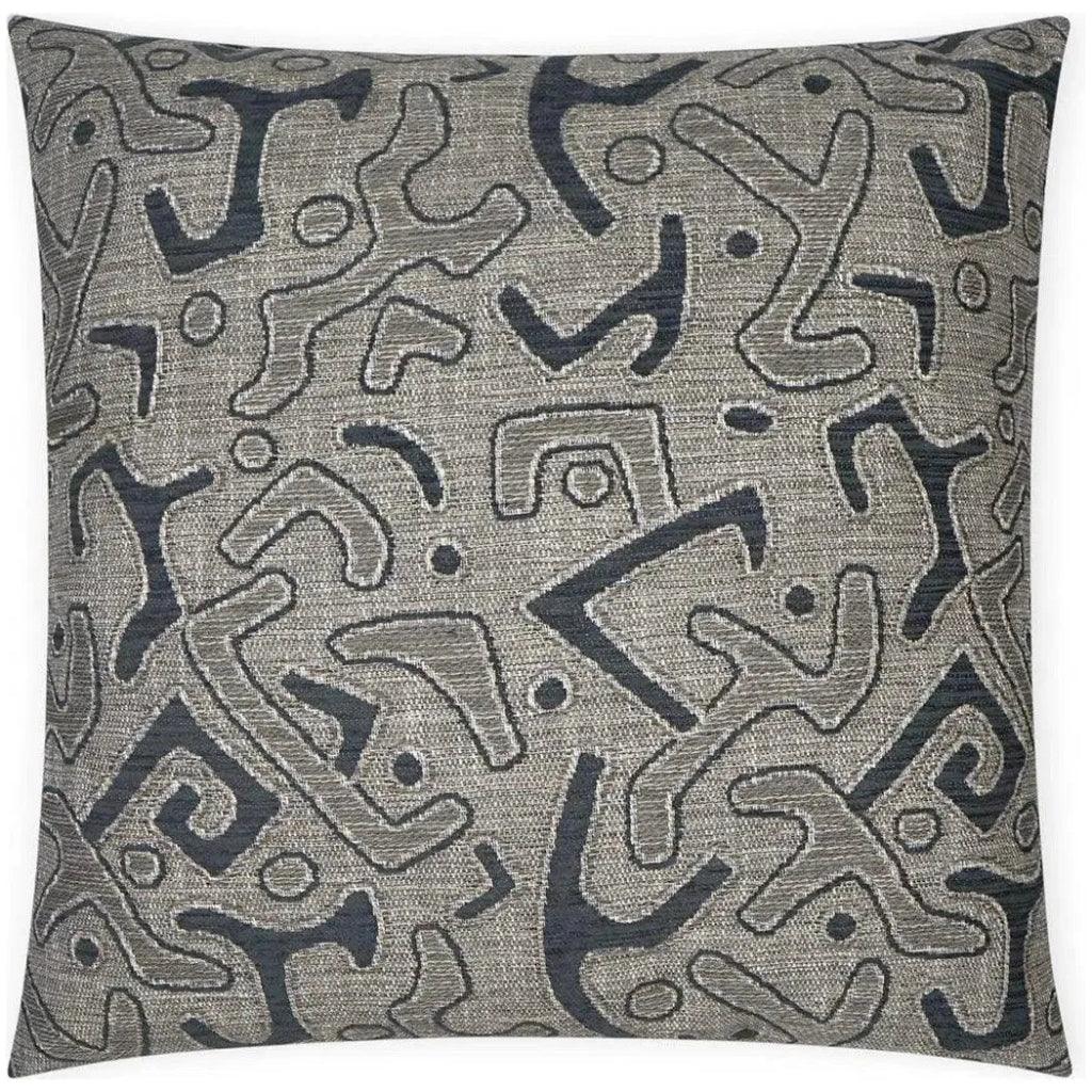 Kuba Coal Global Grey Large Throw Pillow Insert - LOOMLAN - D.V. Kap - Throw Pillows